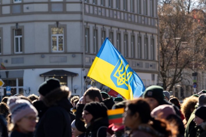 На ежегодный марш националистов в Вильнюсе собралось до нескольких сотен человек